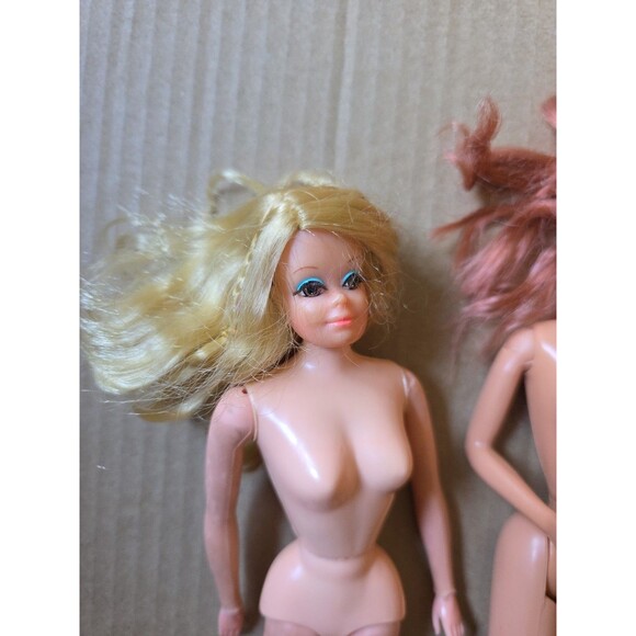 Vintage Barbie Dolls Lot, 1966 Mattel Mod Era Dolls, Blonde & Redhead TNT - Picture 2 of 8
